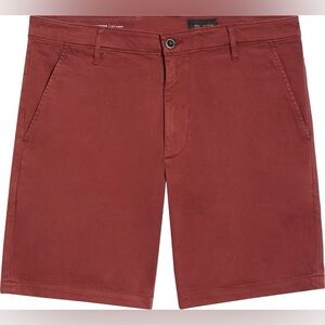 AG JeansMen's Red Wanderer 8.5-Inch Stretch Cotton Chino Shorts Size 36